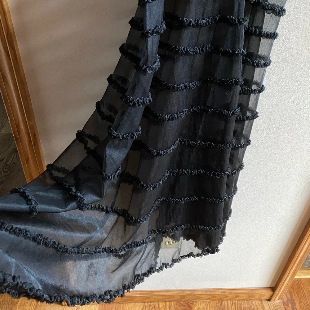 Vintage 1950s sheer black slip dress - Picture 4 of 5